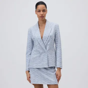 Reserved - Sako dvouřadé - bleděmodrá - 7783B-05X - 7783B-05X-XS