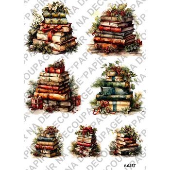 Umělecký papír Rýžový a soft papír na decoupage - Vánoce dárky - KB0357 Materiál: Soft, Rozměr: A4