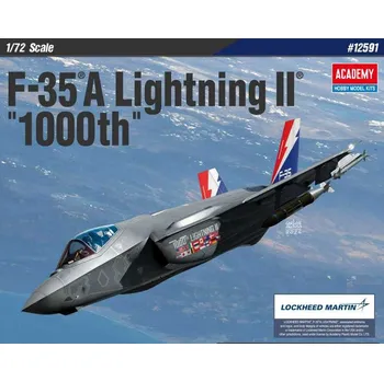 Plastikový model Model Kit letadlo 12591 - F-35A Lightning II 1000th (1:72)