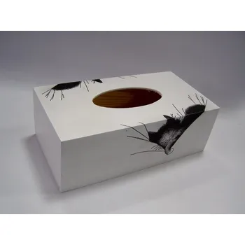 Krabice na papírové kapesníky - Kotě spí