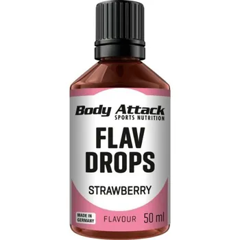Přisada na vaření a pečení Body Attack Flav Drops příchuť Jahoda - Body Attack, 50 ml