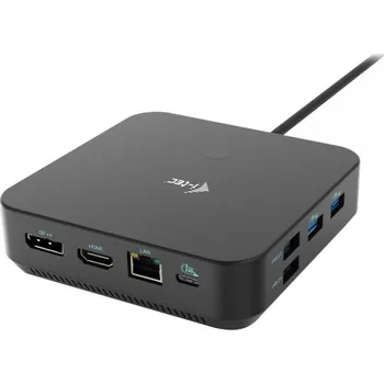 i-tec dokovací stanice/ 2x USB-C/ 2x USB 2.0/ 3x USB 3.0/ HDMI/ 2x DP/ LAN/ Power Delivery 100 W + univ. nabíječka 100 W