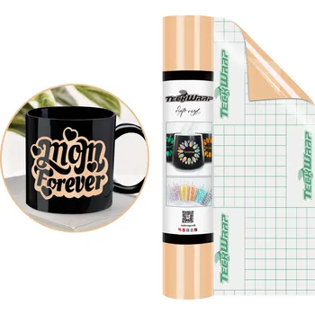 Samolepící dekorace Lesklý - Apricot - samolepící vinylová folie TeckWrap Velikost: 30,5 x 30 cm