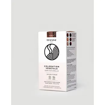 Barva na vlasy Tresse Paris Bio Rostlinná barva na vlasy Lískooříšková hnědá 2 x100 g