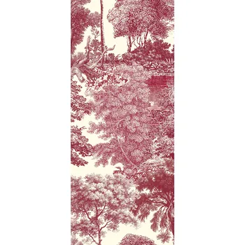 Tapeta Masureel Vliesová obrazová tapeta na zeď, červená, les, stromy, DGSAL1054-260, Amazone, Masureel, velikost 1,27 x 2,6 m