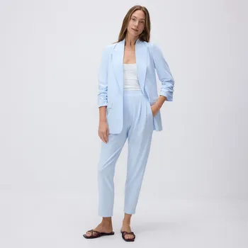 Dámské kalhoty Reserved - Kalhoty jogger se sklady - bleděmodrá - 8172B-05X - 8172B-05X-M