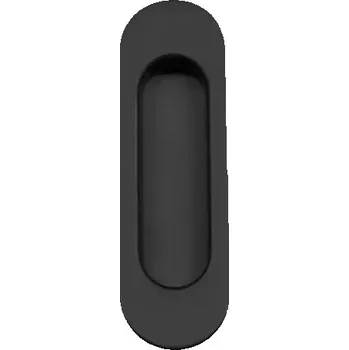 Dveřní kování Mušle ovál, černá (Madla pro posuvné dveře)