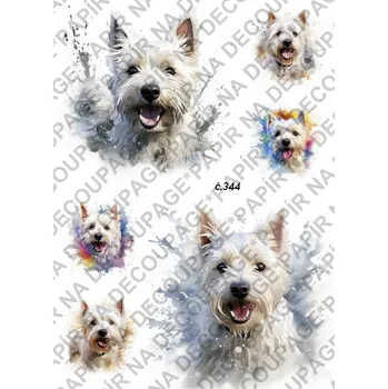 Umělecký papír Rýžový a soft papír na decoupage - Westík - KB0344 Materiál: Soft, Rozměr: A4