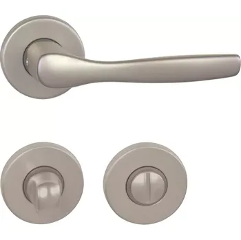 Dveřní kování Dveřní kování rozetové, kulaté, nikl matný (WC) (Rozetová klika)
