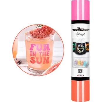 Samolepící dekorace TeckWrap Shimmer Cold Color Change - Neon Pink to Tomato Velikost: 30,5 x 30 cm