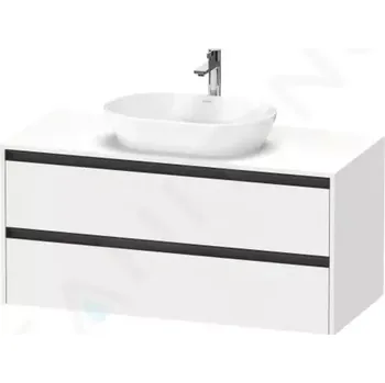 Koupelnový nábytek Duravit Ketho.2 Umyvadlová skříňka s výřezem 57x120x55 cm, 2 zásuvky, matná bílá, K24897018180000