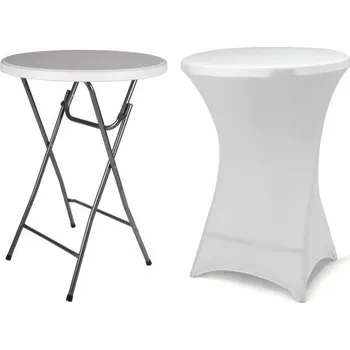 Zahradní stůl Párty stolek BISTRO skládací vč. elastického potahu 80 x 80 x 110