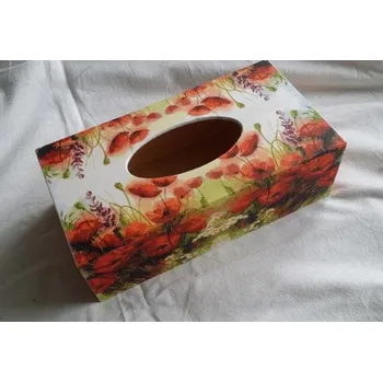 Krabice na papírové kapesníky - Vlčí máky