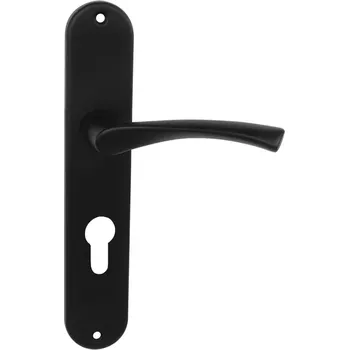 Dveřní kování Dveřní kování štítové, černé (pro zámkovou vložku) (Klika se štítky)