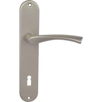 Dveřní kování Dveřní kování štítové, nikl matný (pro klíč) (Klika se štítky)