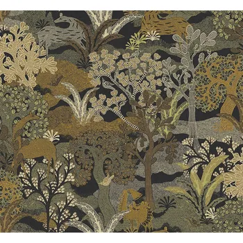 Tapeta Masureel Vliesová tapeta na zeď, hnědo-zelená, příroda, ZON505, Amazone, Masureel, velikost 10,05 x 0,7 m