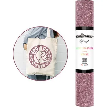 Samolepící dekorace TeckWrap Glitter HTV - Rose Gold Velikost: 0,3 x 1,5 m
