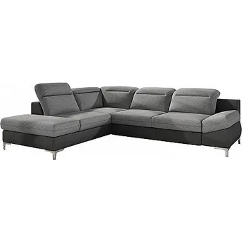 Sedací souprava Sedací souprava TIM "L" (W) (AKCE) Varianta: Jasmine 100 korpus černý / Evolution 19 šedý, Orientace: levá