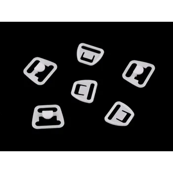 Plastové zapínání na prádlo / kojící podprsenky šíře 12 mm, barva 1 bílá