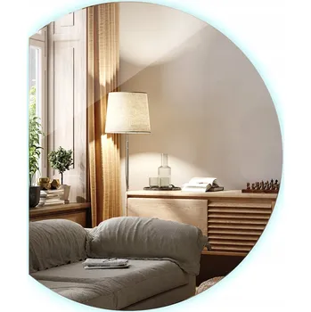 Zrcadlo Zrcadlo asymetrické LED s osvětlením do obýváku šatny 74x90 cm