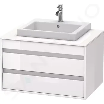 Koupelnový nábytek Duravit Ketho Umyvadlová skříňka 50x80x55 cm, 2 zásuvka, lesklá bílá, KT675402222