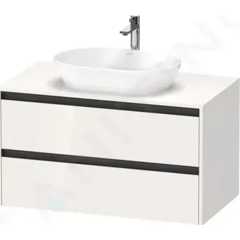 Koupelnový nábytek Duravit Ketho.2 Umyvadlová skříňka s výřezem 57x100x55 cm, 2 zásuvky, lesklá bílá, K24896022220000
