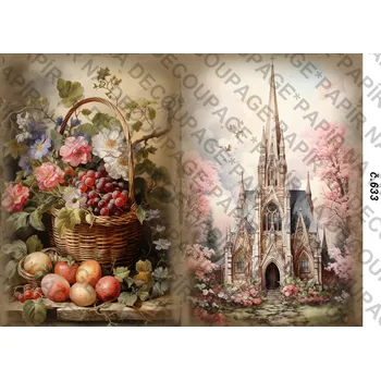Umělecký papír Rýžový a soft papír na decoupage - Velikonoce - KB0633 Materiál: Soft, Rozměr: A4