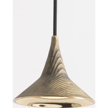 Artemide Unterlinden 175, mosazné svítidlo s texturou dřeva, 15W LED 3000K, Ø 17,5cm