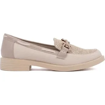 Dámské mokasíny Goodin Luxusní dámské mokasíny světle béžové bez podpatku 36