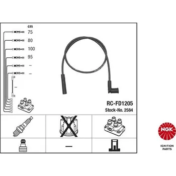 Zapalovací kabel Sada kabelů pro zapalování NGK 2584