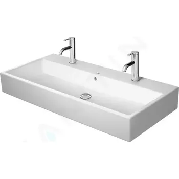 Umyvadlo Duravit Vero Air Dvojumyvadlo 100x47 cm, s přepadem, s otvory pro baterie, WonderGliss, bílá, 23501000241