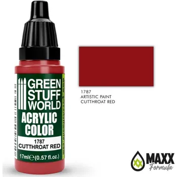 Modelářská barva Green Stuff World Acrylic Color CUTTHROAT RED (Green Stuff World)