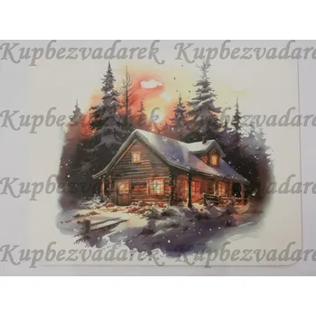 Prostírání sololak - 35 x 28 cm - Chata v noci