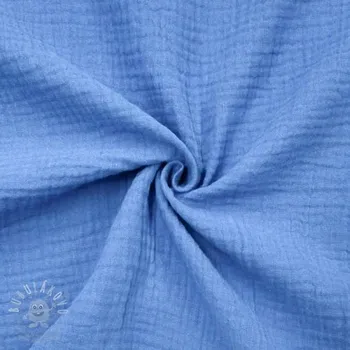 Dvojitá gázovina/mušelín royal blue