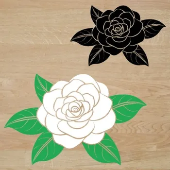 Samolepicí dekorace na vozidlo Gardénie – samolepka z fólie – květiny