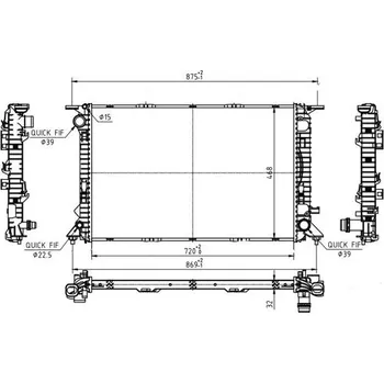 Chladič motoru Chladič, chlazení motoru HART 612 306