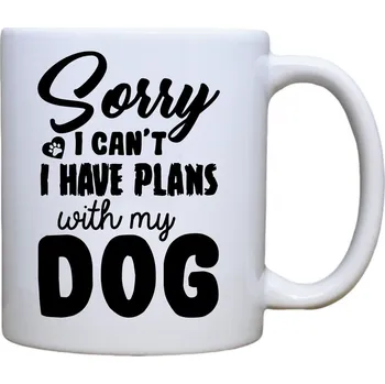 Keramický hrnek s potiskem Sorry plans with dog Objem a motiv: 330 ml ouško srdce