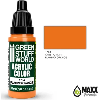 Modelářská barva Green Stuff World Acrylic Color FLAMING ORANGE (Green Stuff World)