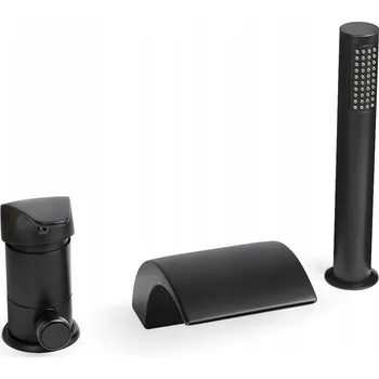 Vodovodní baterie Jednopáková vanová a sprchová baterie na okraj vany Sannit BLACK černá