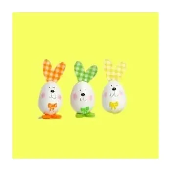 Velikonoční dekorace Velikonoční ozdoba - VAJÍČKO KRASLICE 3 KS Velikonoce sada 1279