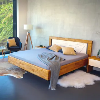 Ložnice Levitující postel SULAWE 180 x 200 cm, masivní malajský dub