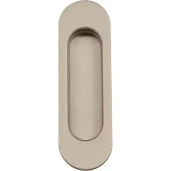 Dveřní kování Mušle ovál, nikl broušený (Madla pro posuvné dveře)