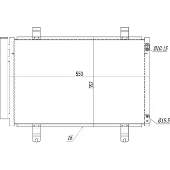 Výparník klimatizace Kondenzátor, klimatizace HART 611 254