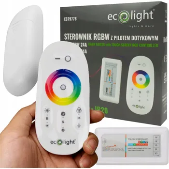 LED osvětlení Ovladač Ecolight bílý 288 W 12 V pro LED pásky RGBW