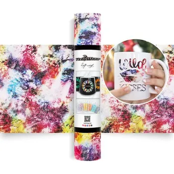 Samolepící dekorace TeckWrap Glitter Brush - Tie Dye Nebula Velikost: 30,5 x 30 cm