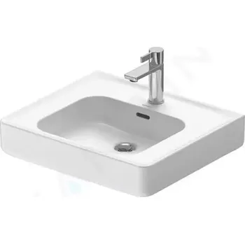 Umyvadlo Duravit Soleil by Starck Umyvadlo 55x48 cm, s přepadem, otvor pro baterii, WonderGliss, bílá, 23765500001