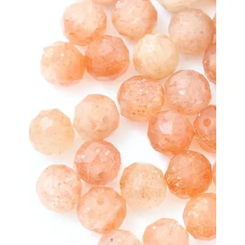 Drahý kámen Sluneční kámen broušený 6mm (1ks)