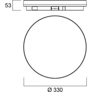 Lampička Stropní svítidlo Sylvania Start Surface Slim, Ø 33 cm, IP54, stm. bílá 1 x 24 W LED - Doprava zdarma