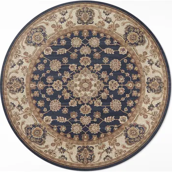 Koberec Kulatý vinylový Koberec do domácnosti, 50 cm v karamelových tónech, perský