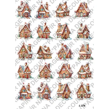 Umělecký papír Rýžový a soft papír na decoupage - Perníková chaloupka - KB0379 Materiál: Soft, Rozměr: A4